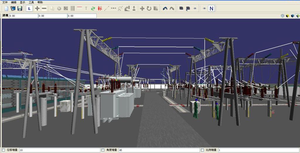電力三維仿真系統(tǒng)圖片-110KV變電站場(chǎng)